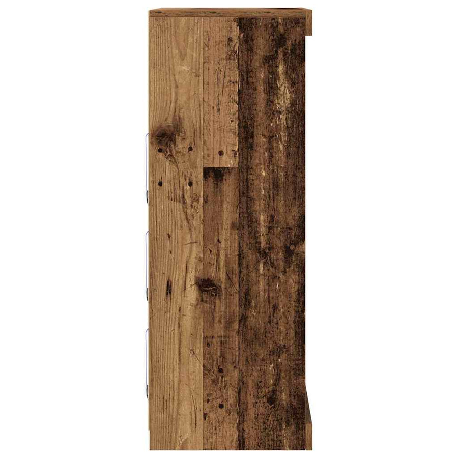 LED Sideboard Oudhout 60,5 x 37 x 100 cm Bewerkt hout