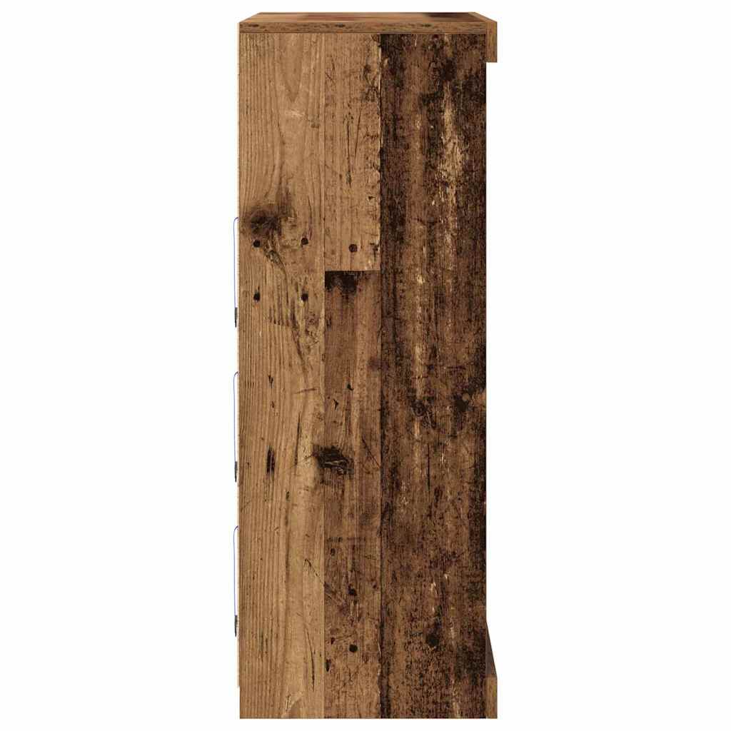 LED Sideboard Oudhout 41 x 37 x 100 cm Bewerkt hout