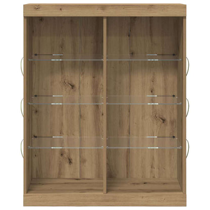 LED Sideboard Artisan Eiken 41 x 37 x 100 cm Bewerkt hout