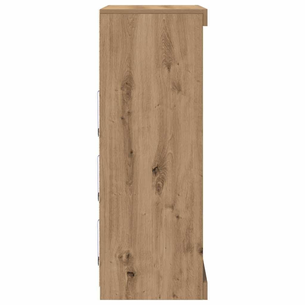 LED Sideboard Artisan Eiken 41 x 37 x 100 cm Bewerkt hout