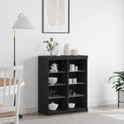 LED Sideboard Black Oak 41 x 37 x 100 cm Engineered Wood