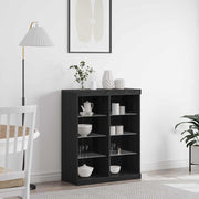 Dressoir zwart eiken 41x37x100 cm