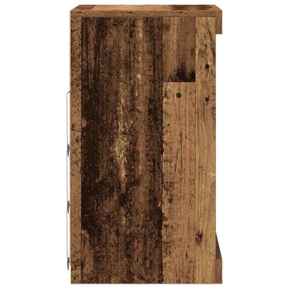 LED Sideboard Oudhout 41 x 37 x 67 cm Bewerkt hout