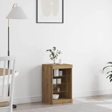 LED Sideboard Artisan Eiken 41 x 37 x 67 cm Bewerkt hout