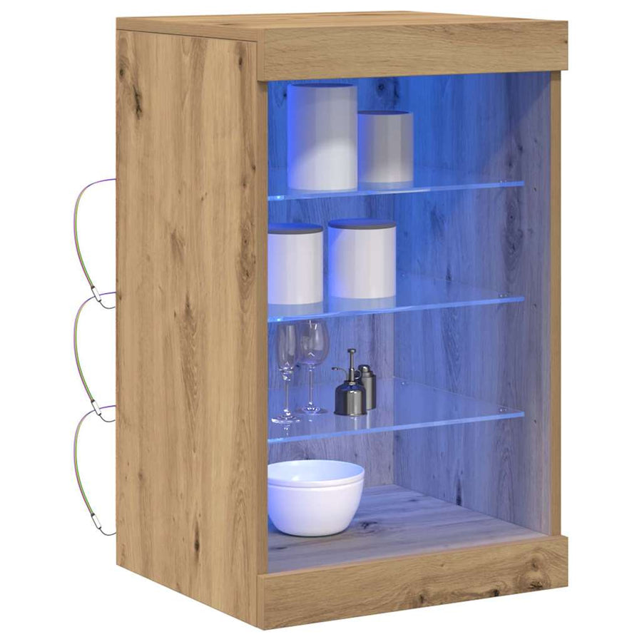 LED Sideboard Artisan Eiken 41 x 37 x 67 cm Bewerkt hout