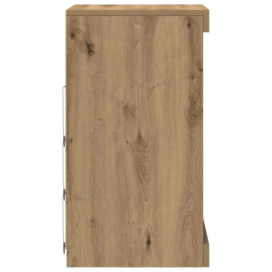 LED Sideboard Artisan Eiken 41 x 37 x 67 cm Bewerkt hout