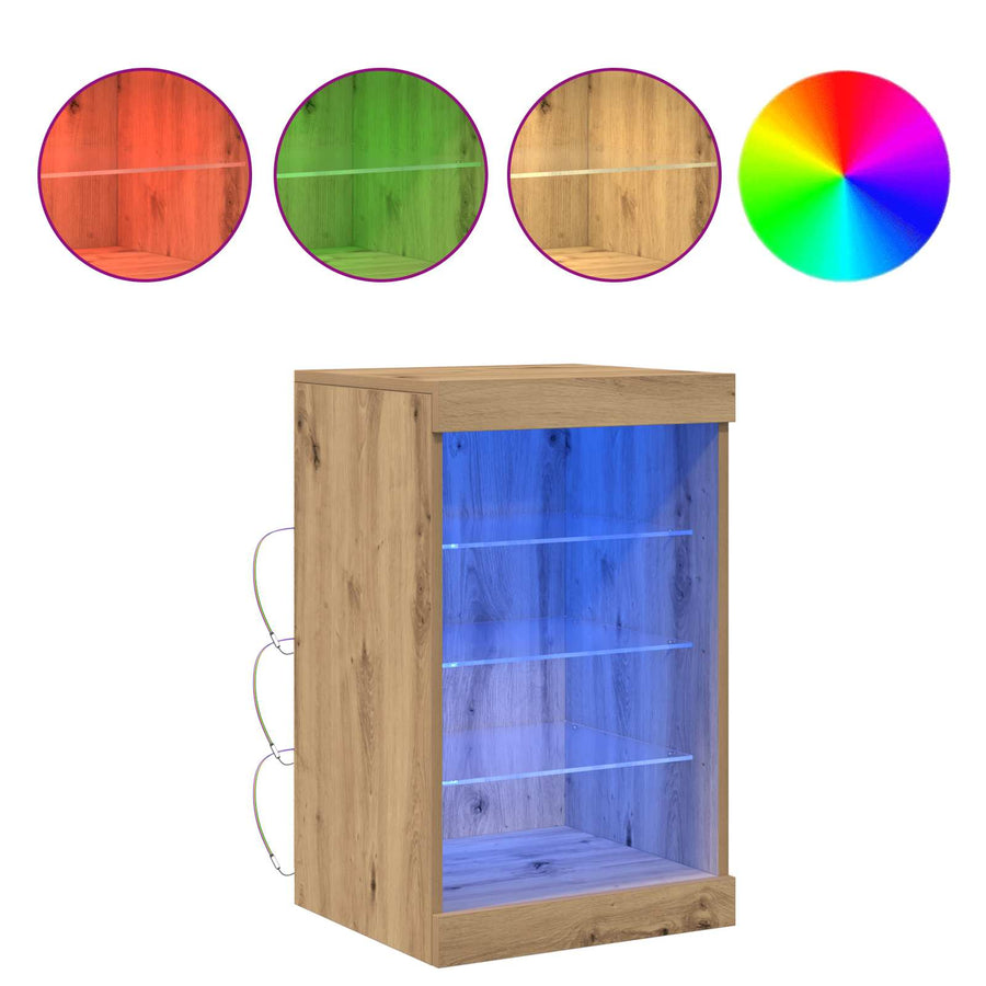 LED Sideboard Artisan Eiken 41 x 37 x 67 cm Bewerkt hout