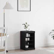 Dressoir 41x37x67 cm zwart eiken bewerkt hout
