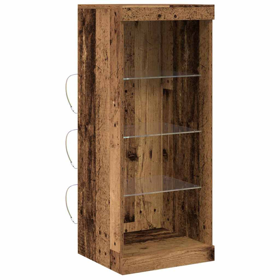 Sideboard met LED-verlichting Oude Hout 41x37x100 cm
