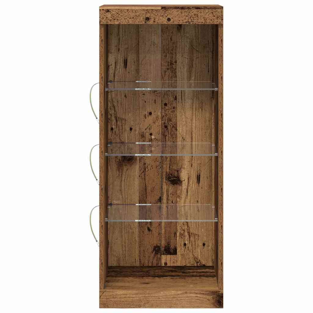 Sideboard met LED-verlichting Oude Hout 41x37x100 cm