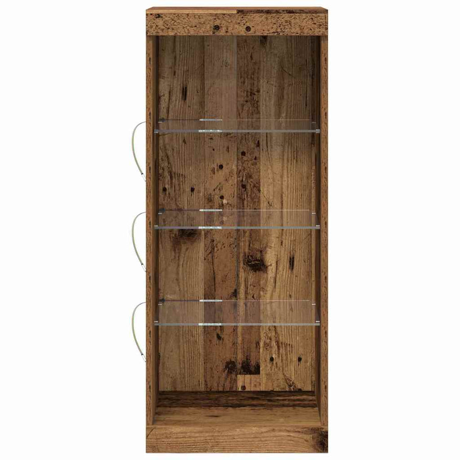 Sideboard met LED-verlichting Oude Hout 41x37x100 cm