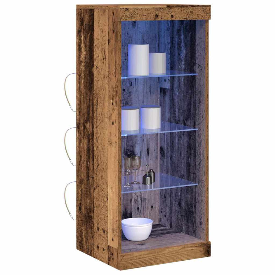 Sideboard met LED-verlichting Oude Hout 41x37x100 cm
