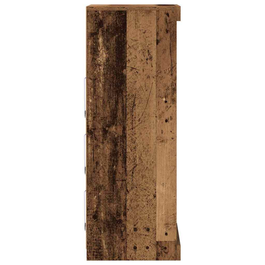 Sideboard met LED-verlichting Oude Hout 41x37x100 cm