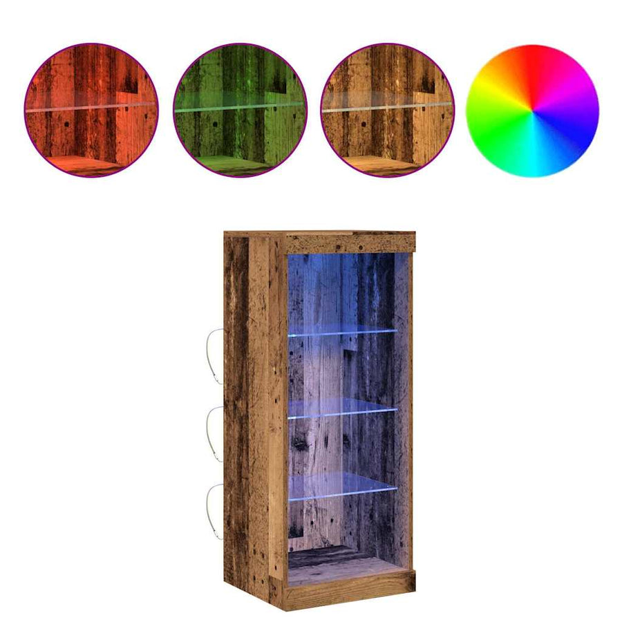 Sideboard met LED-verlichting Oude Hout 41x37x100 cm