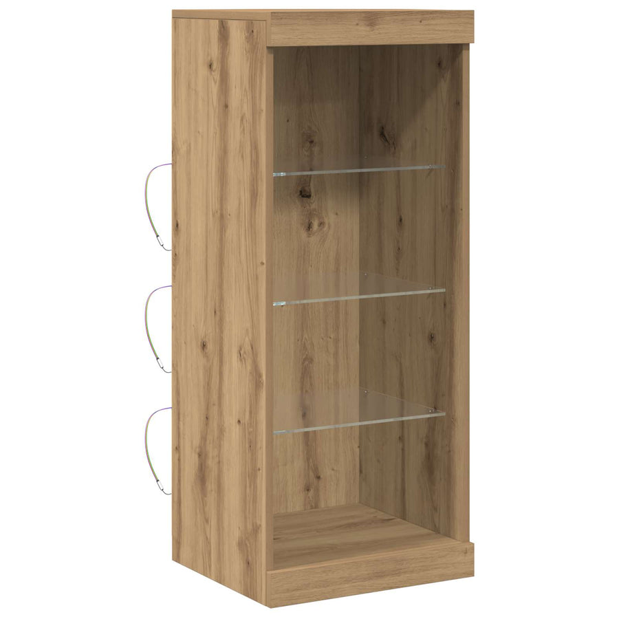 LED Sideboard Artisan Eiken 41 x 37 x 100 cm Bewerkt hout
