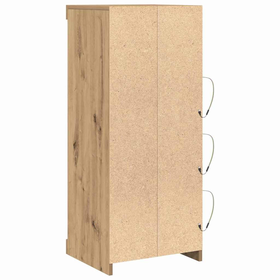 LED Sideboard Artisan Eiken 41 x 37 x 100 cm Bewerkt hout