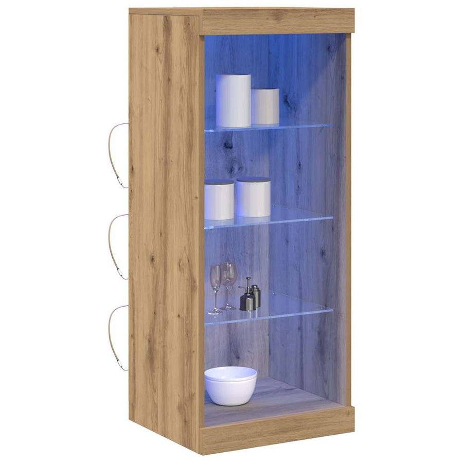 LED Sideboard Artisan Eiken 41 x 37 x 100 cm Bewerkt hout