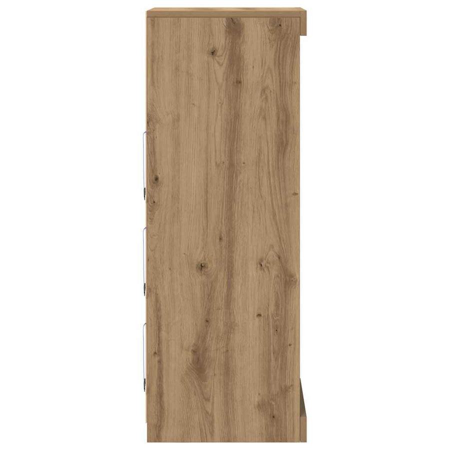 LED Sideboard Artisan Eiken 41 x 37 x 100 cm Bewerkt hout