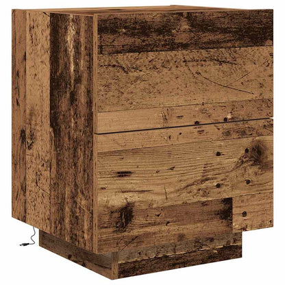 Nachtkastje met lade Oudhout 45 x 40 x 55 cm Bewerkt hout
