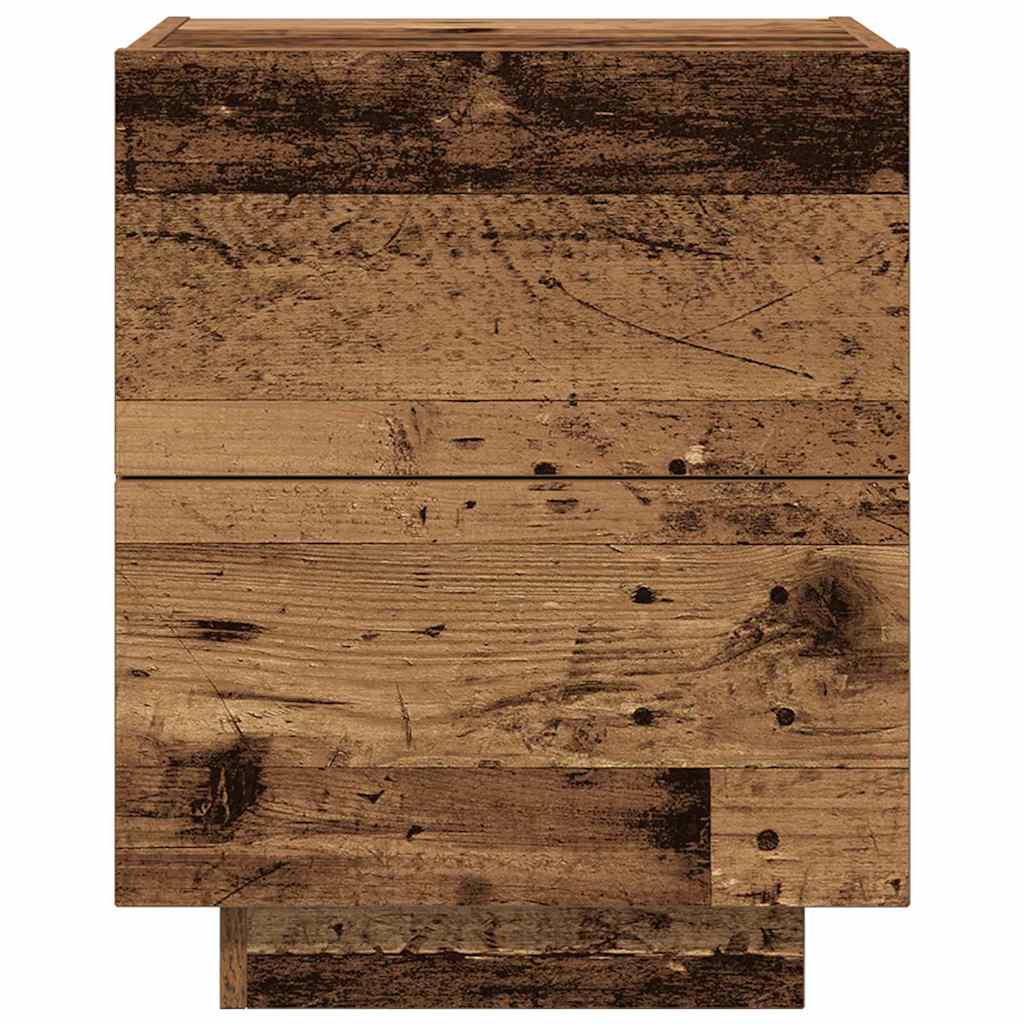 Nachtkastje met lade Oudhout 45 x 40 x 55 cm Bewerkt hout