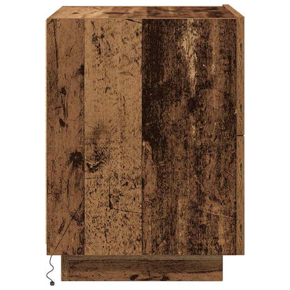 Nachtkastje met lade Oudhout 45 x 40 x 55 cm Bewerkt hout