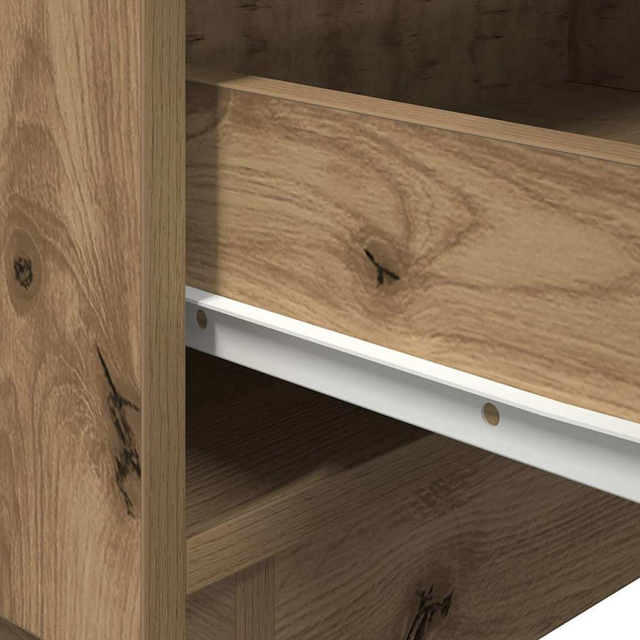 Nachtkastje met lade Artisan Eiken 45 x 40 x 55 cm Bewerkt hout