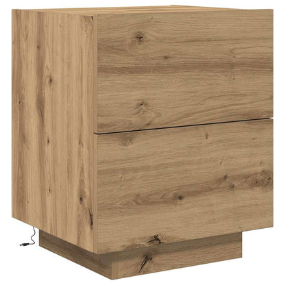 Nachtkastje met lade Artisan Eiken 45 x 40 x 55 cm Bewerkt hout