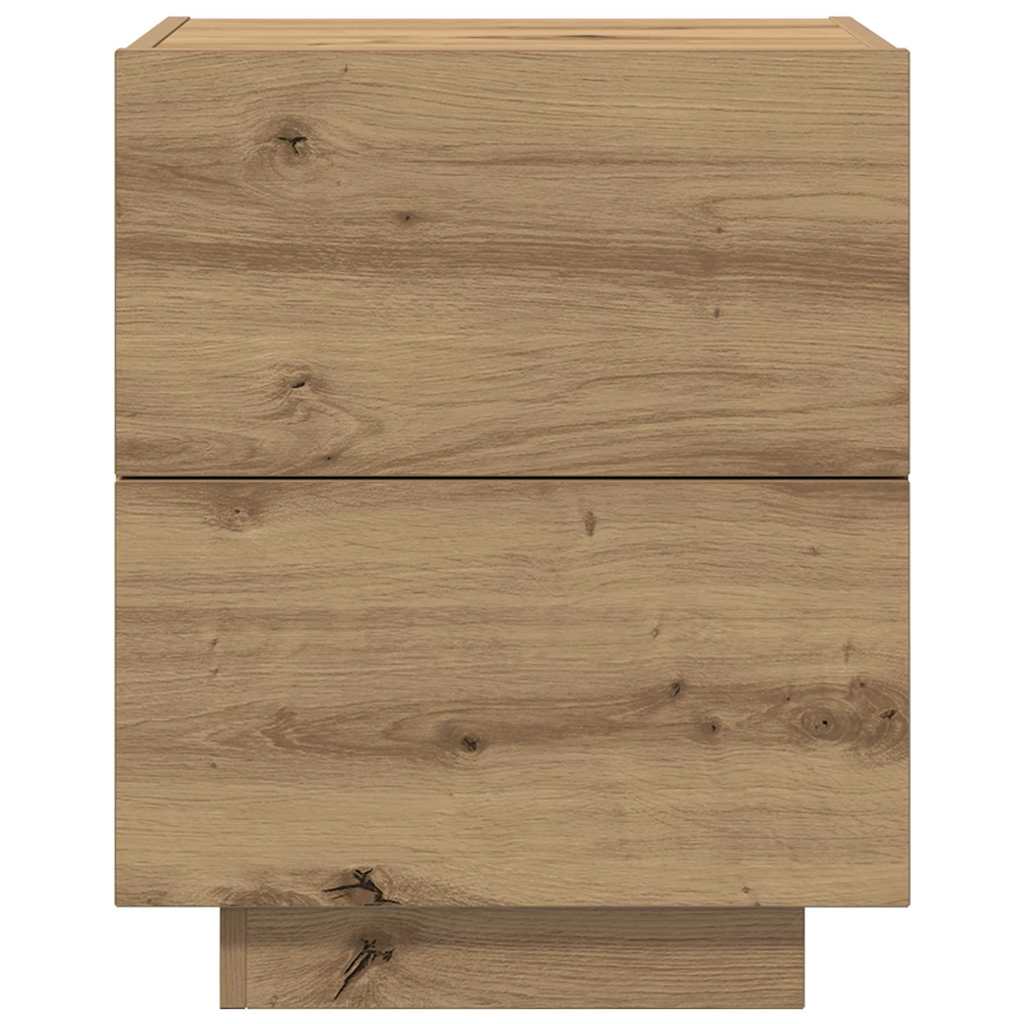 Nachtkastje met lade Artisan Eiken 45 x 40 x 55 cm Bewerkt hout