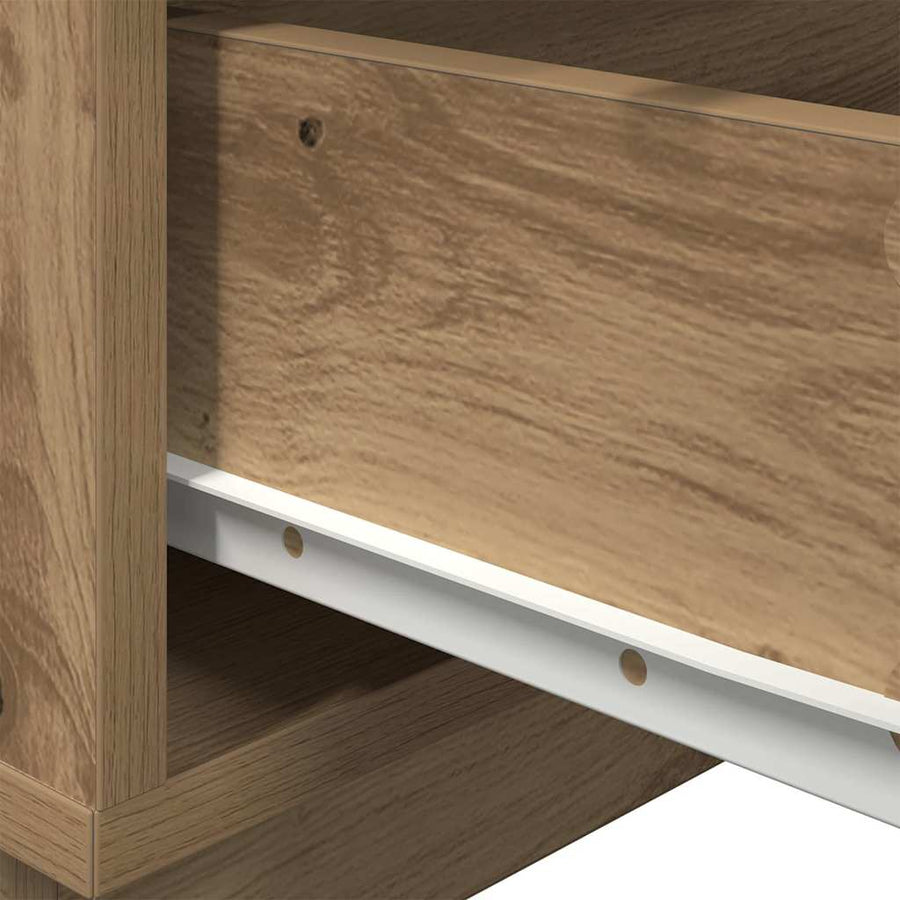 Nachtkastje Artisan Eiken 70 x 36 x 40,5 cm Bewerkt hout