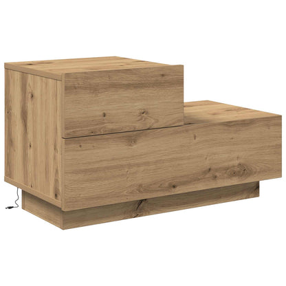 Nachtkastje Artisan Eiken 70 x 36 x 40,5 cm Bewerkt hout