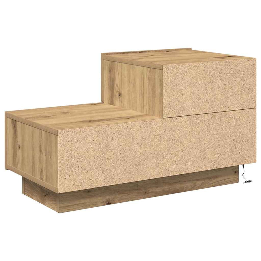 Nachtkastje Artisan Eiken 70 x 36 x 40,5 cm Bewerkt hout