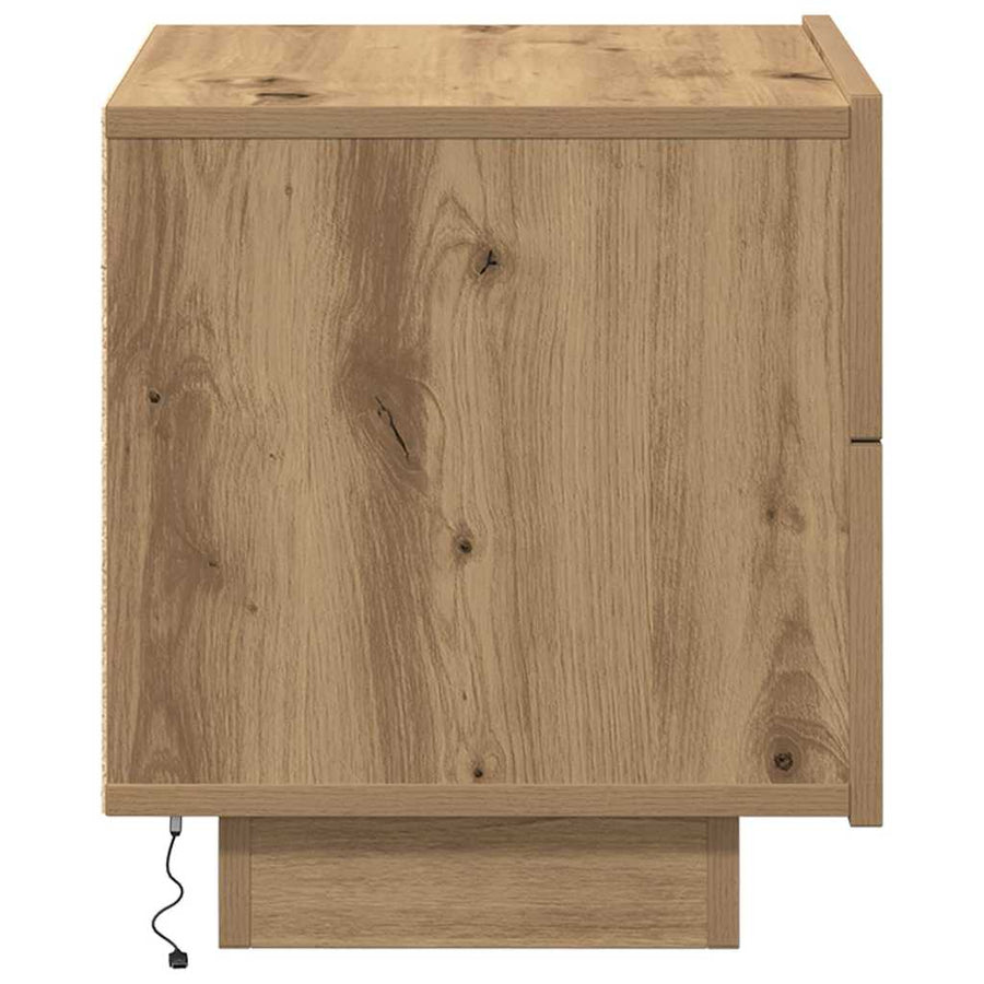 Nachtkastje Artisan Eiken 70 x 36 x 40,5 cm Bewerkt hout