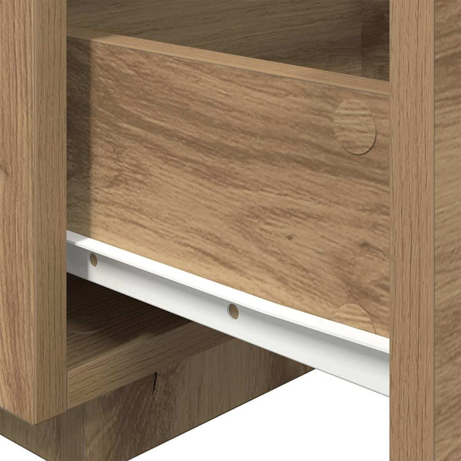 Nachtkastje met lade Artisan Eiken 40 x 39 x 37 cm Bewerkt hout