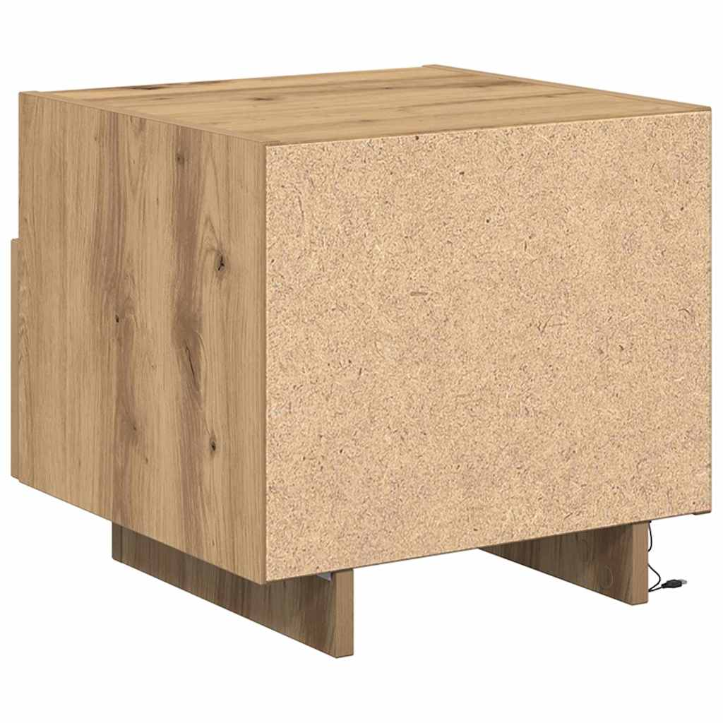Nachtkastje met lade Artisan Eiken 40 x 39 x 37 cm Bewerkt hout