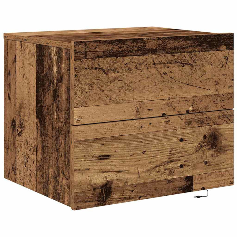 Nachtkastje met lade Oudhout 50 x 39 x 41 cm Bewerkt hout