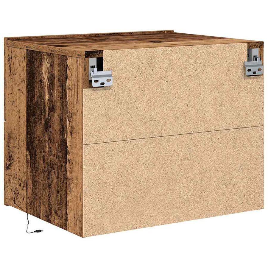 Nachtkastje met lade Oudhout 50 x 39 x 41 cm Bewerkt hout