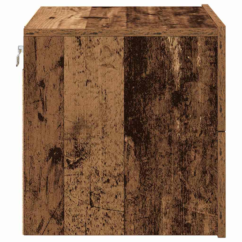 Nachtkastje met lade Oudhout 50 x 39 x 41 cm Bewerkt hout