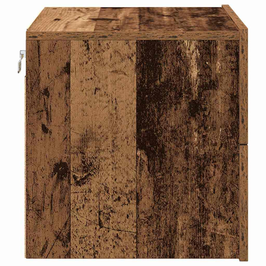 Nachtkastje met lade Oudhout 50 x 39 x 41 cm Bewerkt hout