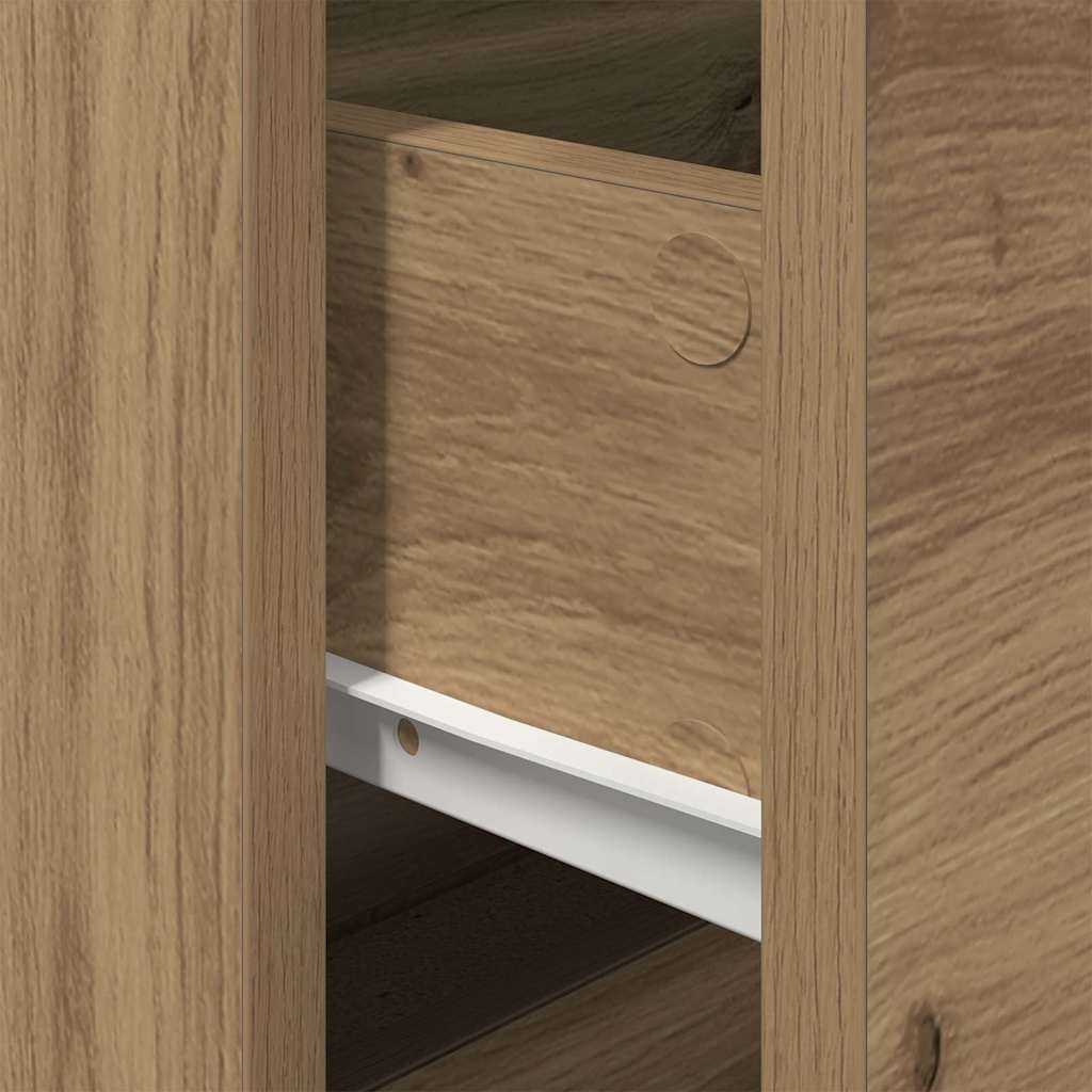 Nachtkastje met lade Artisan Eiken 50 x 39 x 41 cm Bewerkt hout