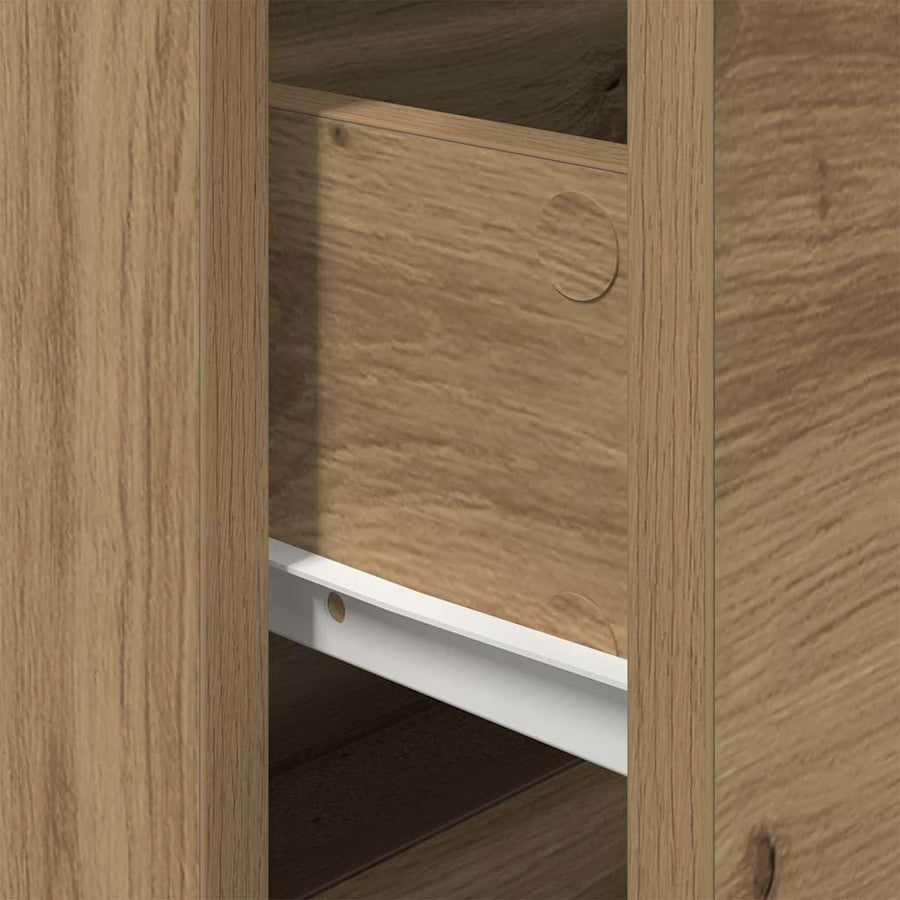 Nachtkastje met lade Artisan Eiken 50 x 39 x 41 cm Bewerkt hout