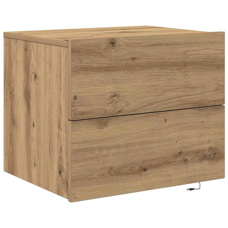 Nachtkastje met lade Artisan Eiken 50 x 39 x 41 cm Bewerkt hout