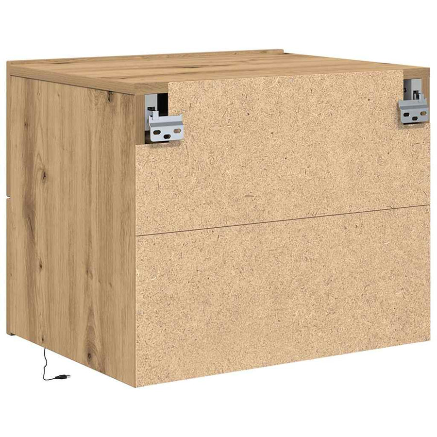 Nachtkastje met lade Artisan Eiken 50 x 39 x 41 cm Bewerkt hout