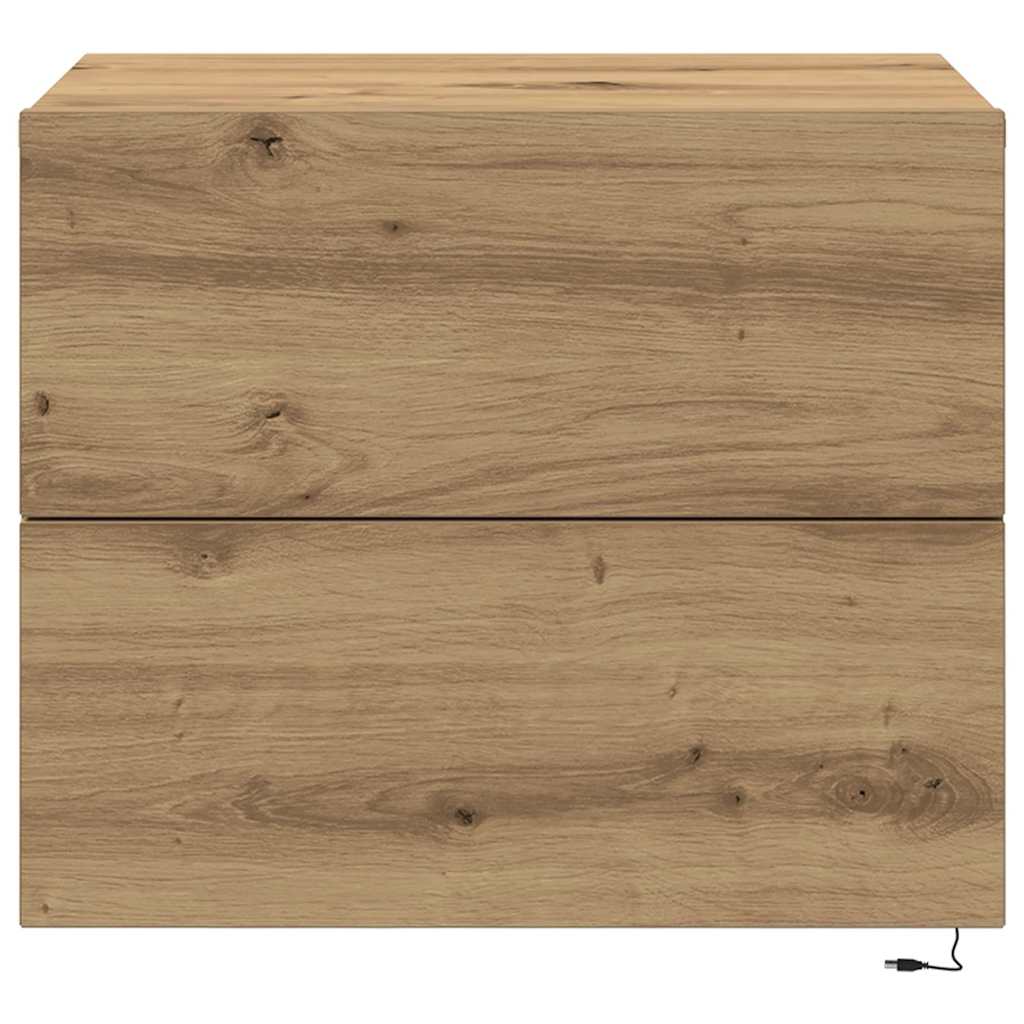 Nachtkastje met lade Artisan Eiken 50 x 39 x 41 cm Bewerkt hout