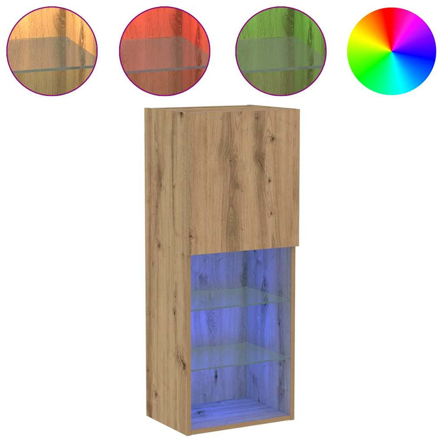 Tv-meubelset Artisan Eiken 40,5 x 30 x 102 cm Bewerkt hout