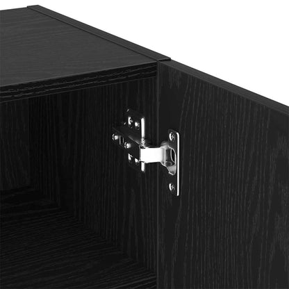 Tv-meubelset Zwart Eiken 40,5 x 30 x 102 cm Bewerkt hout