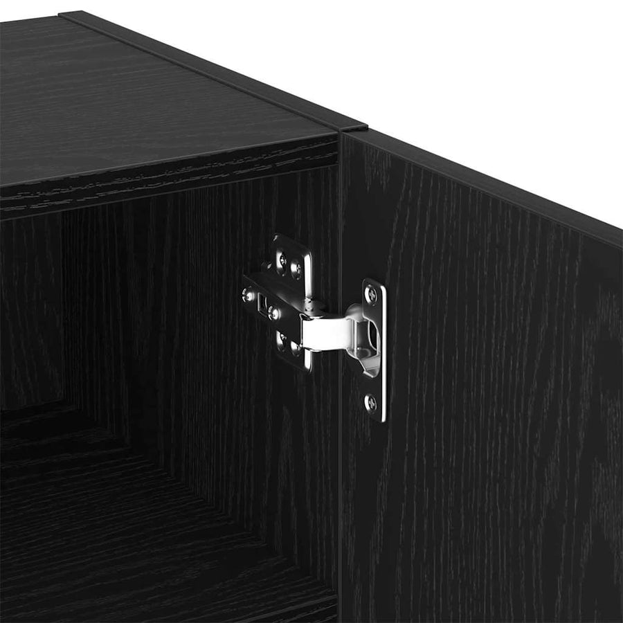 Tv-meubelset Zwart Eiken 40,5 x 30 x 102 cm Bewerkt hout