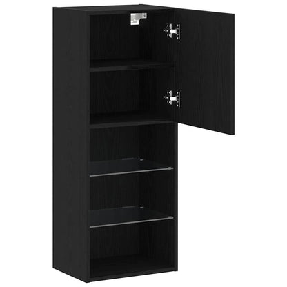 Tv-meubelset Zwart Eiken 40,5 x 30 x 102 cm Bewerkt hout