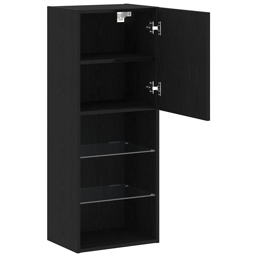 Tv-meubelset Zwart Eiken 40,5 x 30 x 102 cm Bewerkt hout