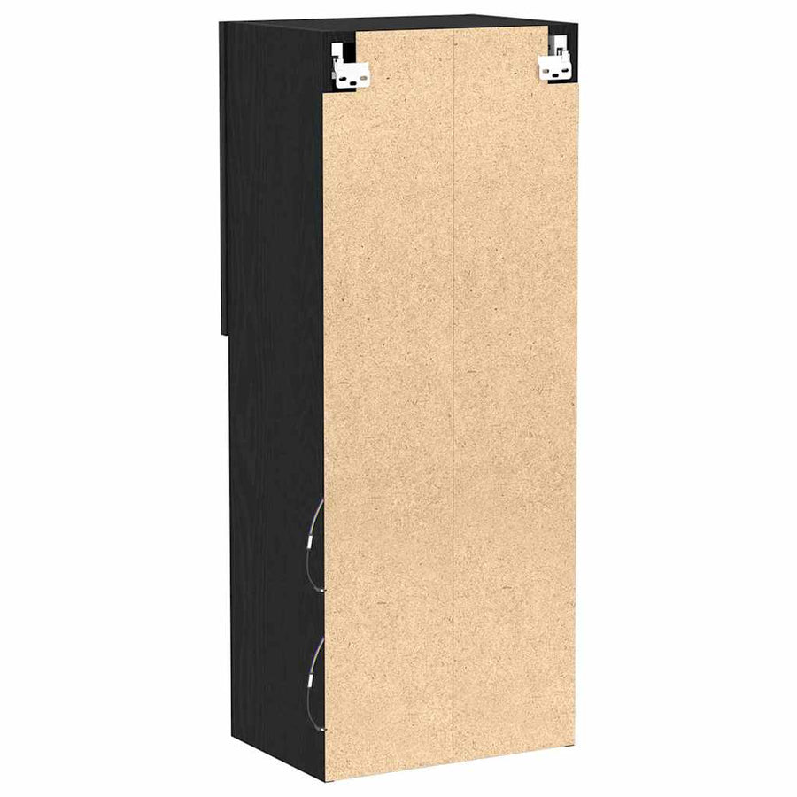 Tv-meubelset Zwart Eiken 40,5 x 30 x 102 cm Bewerkt hout