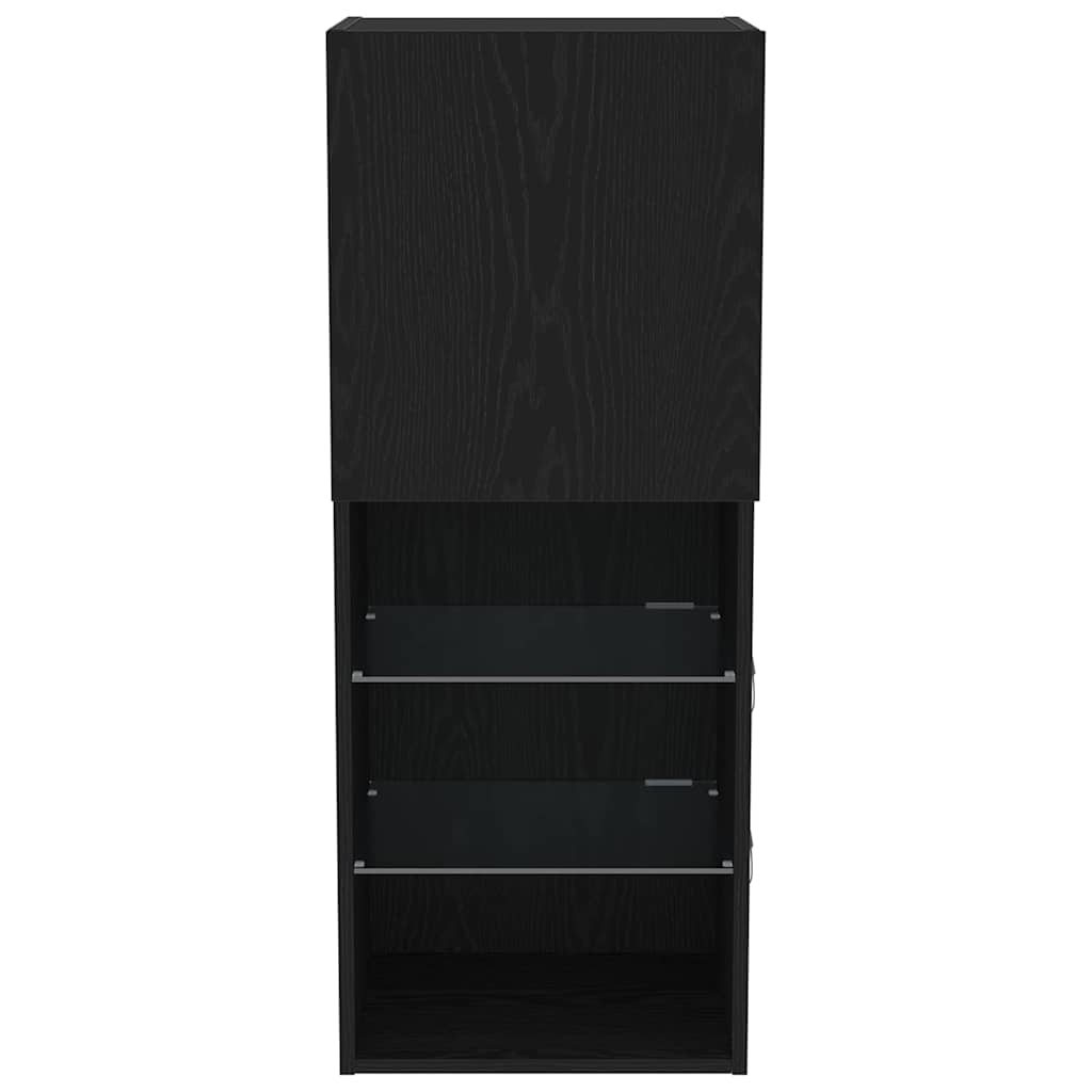 Tv-meubelset Zwart Eiken 40,5 x 30 x 102 cm Bewerkt hout